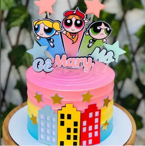 Topo de Bolo Meninas Superpoderosas 02 Studio/PDF/PNG