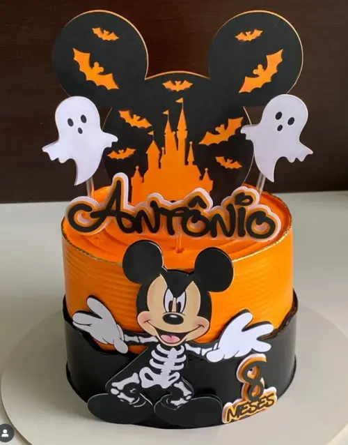 Topo de Bolo Mickey Halloween 02 Studio/PDF/PNG