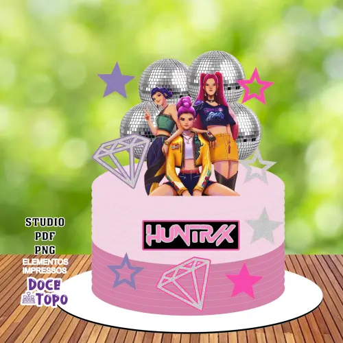 Topo de Bolo Guerreiras do K-Pop 05 Studio/PDF/PNG