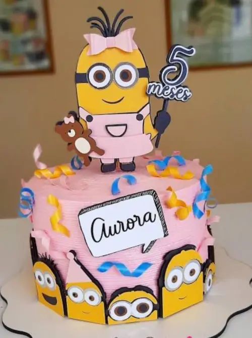 Topo de Bolo Minions 02 Studio/PDF/PNG