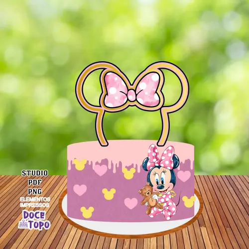 Topo de Bolo Minnie 06 Studio/PDF/PNG