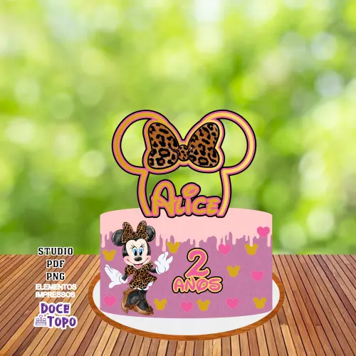 Topo de Bolo Minnie 08 Studio/PDF/PNG
