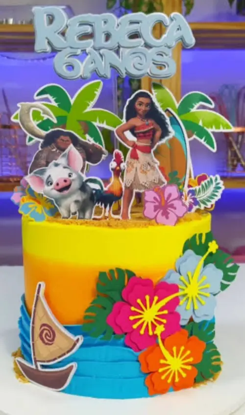 Topo de Bolo Moana 07 Studio/PDF/PNG