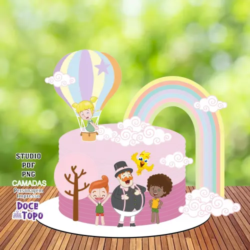 Topo de Bolo Mundo Bita 03 Studio/PDF/PNG