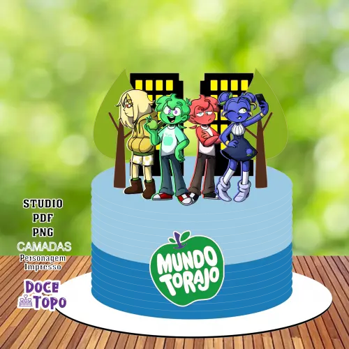 Topo de Bolo Mundo Tojaro 01 Studio/PDF/PNG