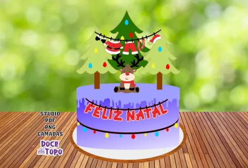 Topo de Bolo Natal 01 Studio/PDF/PNG