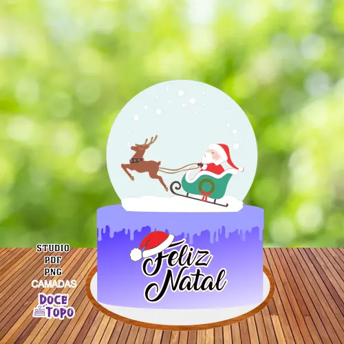 Topo de Bolo Natal 12 Studio/PDF/PNG