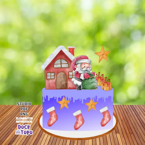 Topo de Bolo Natal 17 Studio/PDF/PNG