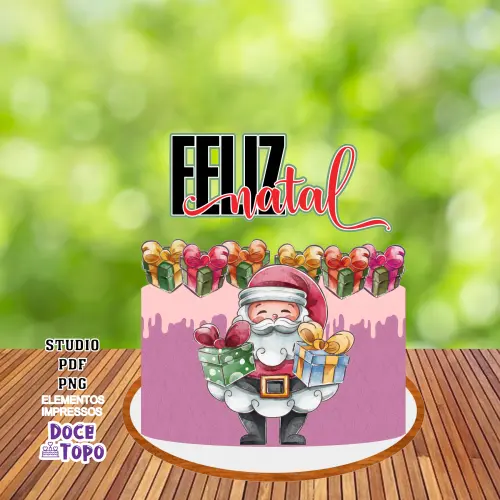 Topo de Bolo Natal 18 Studio/PDF/PNG