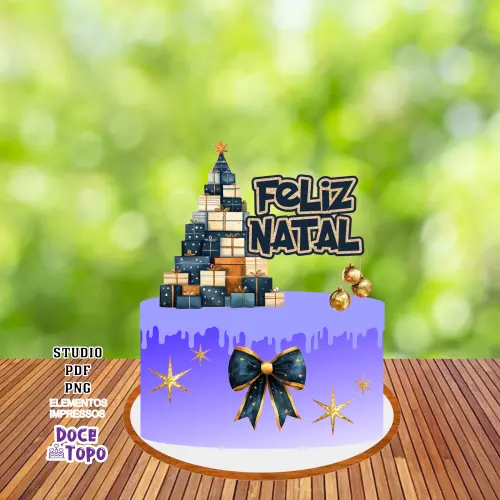 Topo de Bolo Natal 27 Studio/PDF/PNG