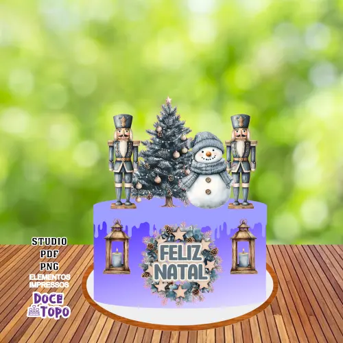 Topo de Bolo Natal Quebra Nozes 01 Studio/PDF/PNG