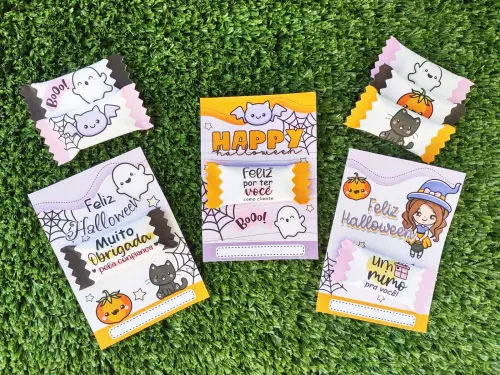 Arquivo Cartão Balinha Halloween STUDIO/PDF/PNG