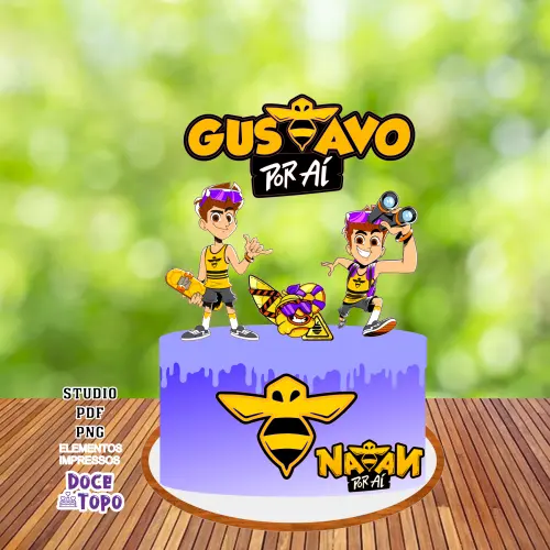 Topo de Bolo Natan Por Aí 01 Studio/PDF/PNG