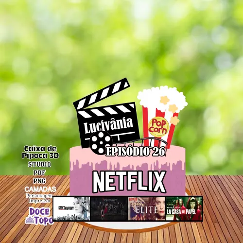 Topo de Bolo Netflix 01 Studio/PDF/PNG