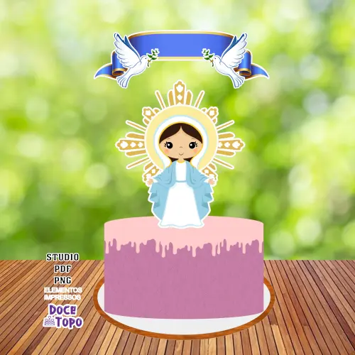 Topo de Bolo Nossa Senhora das Graças 01 Studio/PDF/PNG