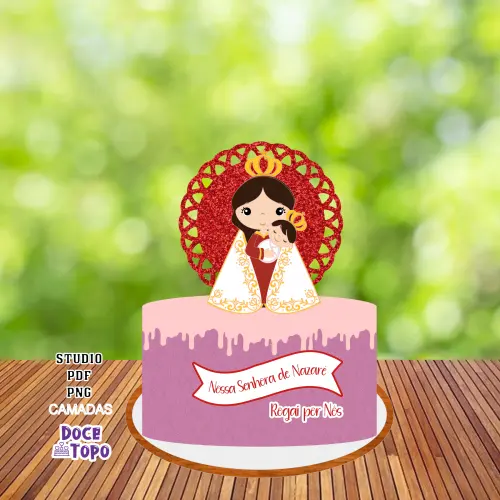 Topo de Bolo Nossa Senhora de Nazaré 02 Studio/PDF/PNG