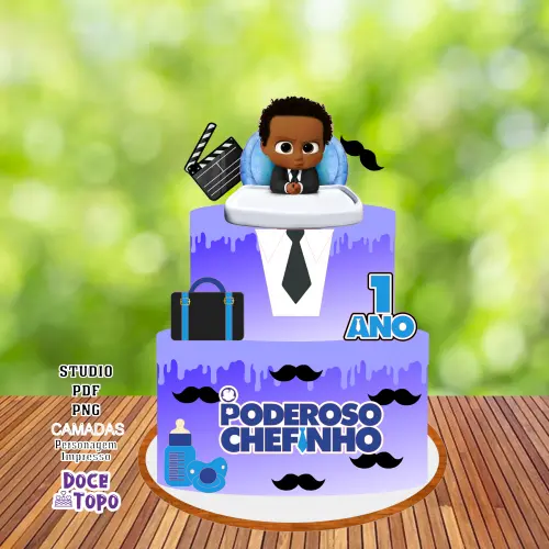 Topo de Bolo O Poderoso Chefinho 01 Studio/PDF/PNG