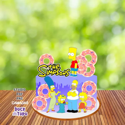 Topo de Bolo Os Simpsons 01 Studio/PDF/PNG