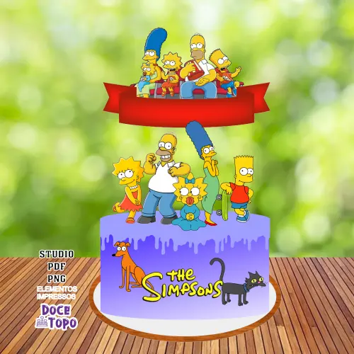 Topo de Bolo Os Simpsons 02 Studio/PDF/PNG