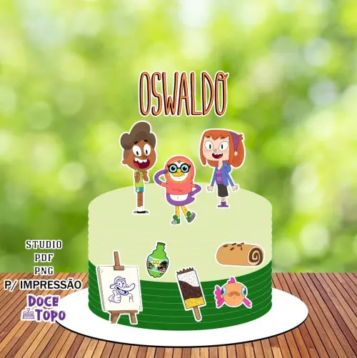 Topo de Bolo Oswaldo Studio/PDF/PNG