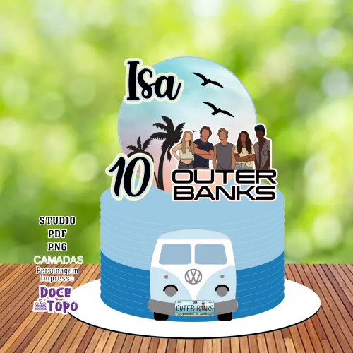 Topo de Bolo Outer Banks 01 Studio/PDF/PNG