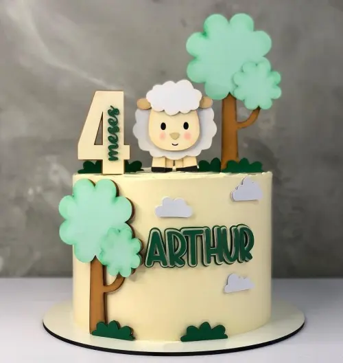 Topo de Bolo Ovelhinha 08 Studio/PDF/PNG