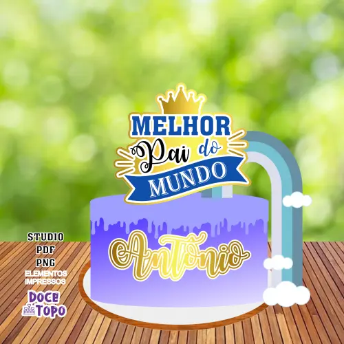 Topo de Bolo Pais 01 Studio/PDF/PNG