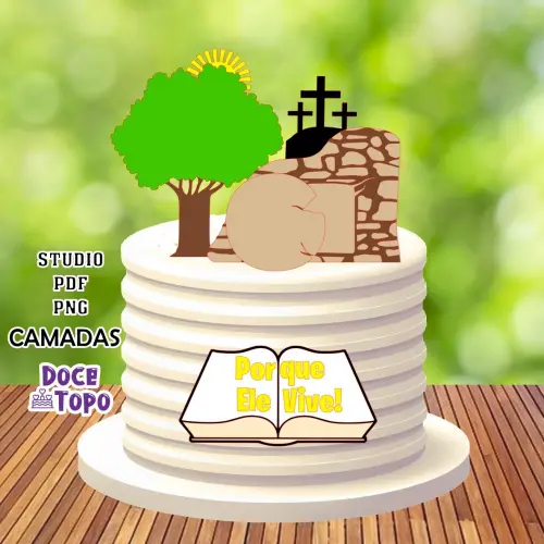 Topo de Bolo Páscoa 07 Studio/PDF/PNG