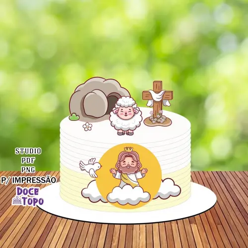 Topo de Bolo Páscoa 09 Studio/PDF/PNG