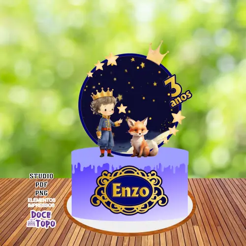 Topo de Bolo Pequeno Príncipe 01 Studio/PDF/PNG
