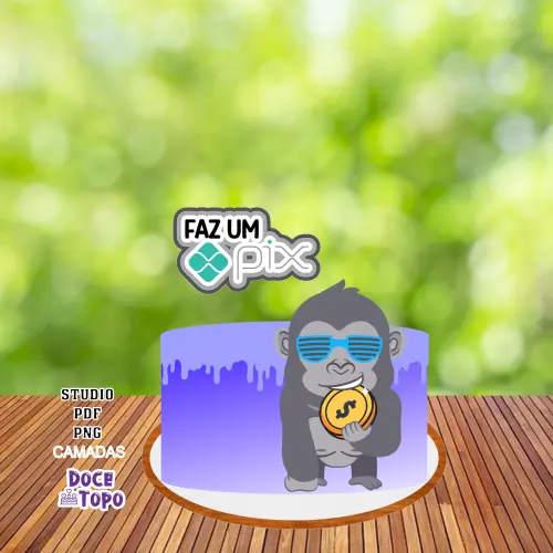 Topo de Bolo PIX 02 Studio/PDF/PNG