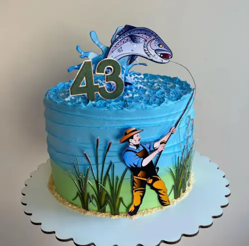 Topo de Bolo Pescaria 05 Studio/PDF/PNG