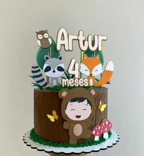 Topo de Bolo Bosque 06 Studio/PDF/PNG