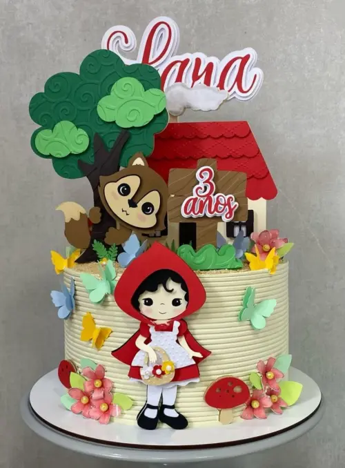 Topo de Bolo Chapeuzinho Vermelho 02 Studio/PDF/PNG