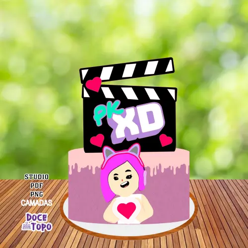 Topo de Bolo PKXD 01 Studio/PDF/PNG