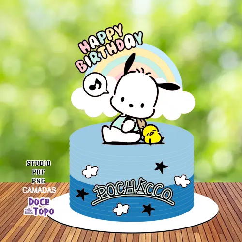 Topo de Bolo Pochacco 01 Studio/PDF/PNG