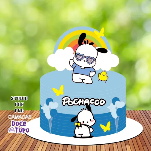 Topo de Bolo Pochacco 02 Studio/PDF/PNG