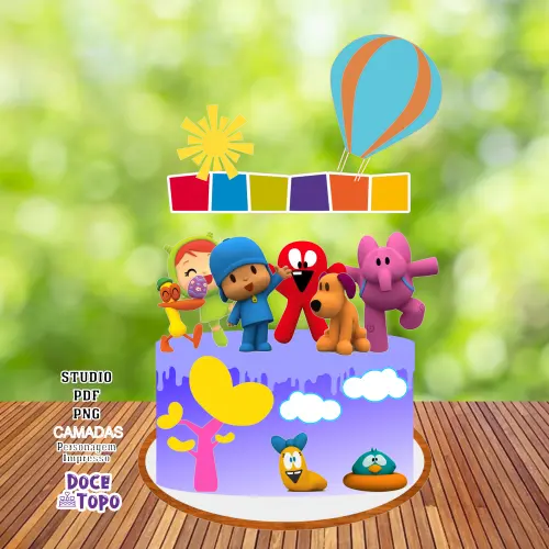 Topo de Bolo Pocoyo 01 Studio/PDF/PNG