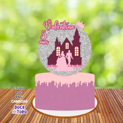 Topo de Bolo Princesas Disney 02 Studio/PDF/PNG