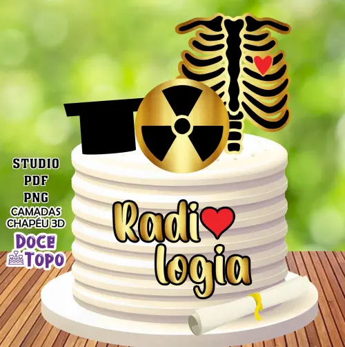 Topo de Bolo Radiologia Studio/PDF/PNG