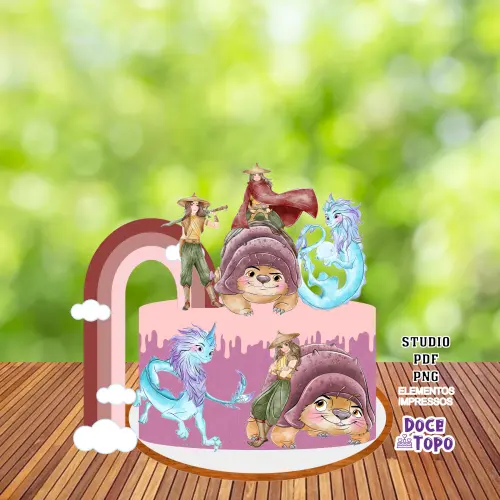 Topo de Bolo Raya e o Último Dragão Studio/PDF/PNG