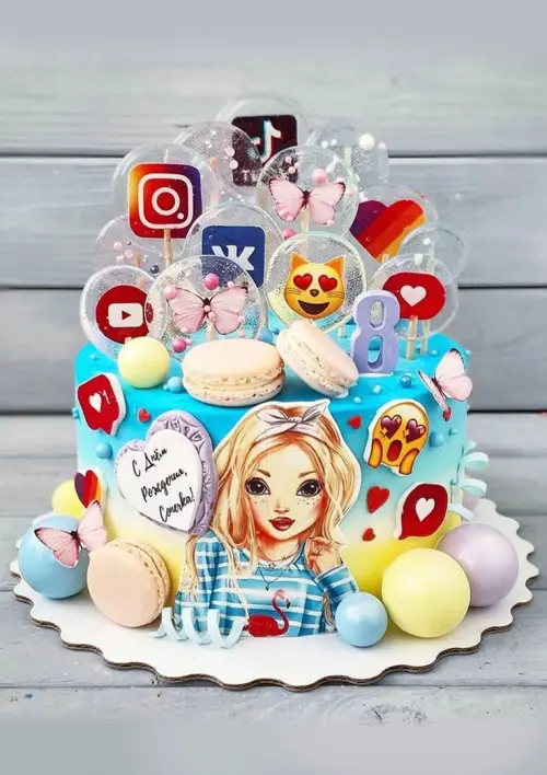 Topo de Bolo Redes Sociais 01 Studio/PDF/PNG