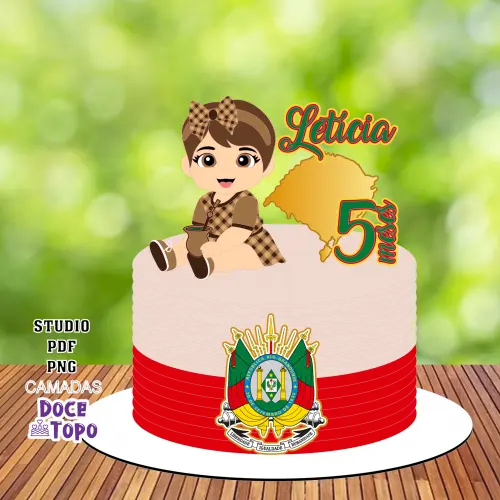 Topo de Bolo Rio Grande do Sul 01 Studio/PDF/PNG