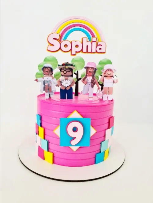 Topo de Bolo Roblox 02 Menina Studio/PDF/PNG