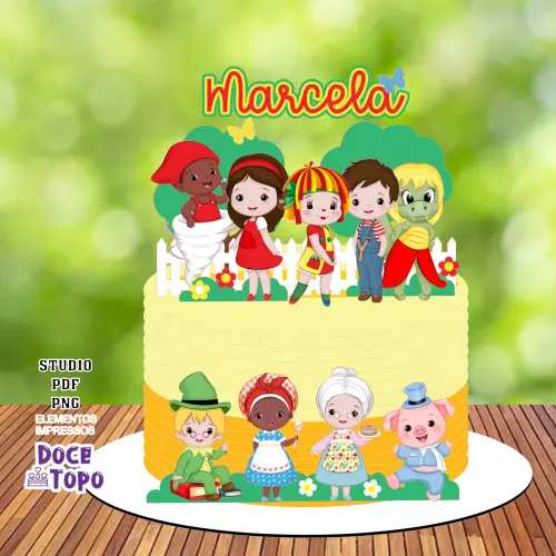 Topo de Bolo Sítio do Pica Pau Amarelo 02 Studio/PDF/PNG