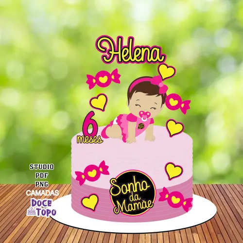 Topo de Bolo Sonho de Valsa 01 Studio/PDF/PNG