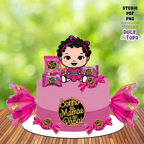Topo de Bolo Sonho de Valsa 02 Studio/PDF/PNG