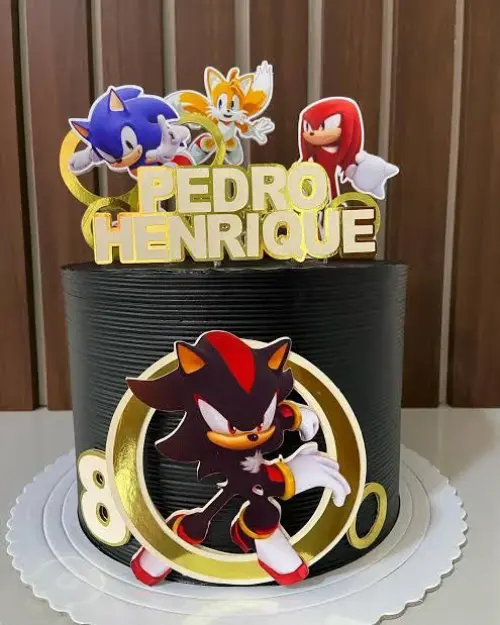 Topo de Bolo Sonic Shadow 02 Studio/PDF/PNG