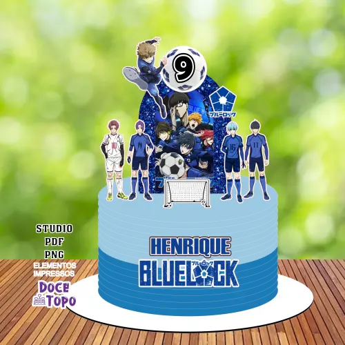 Topo de Bolo Bluelock 02 Studio/PDF/PNG