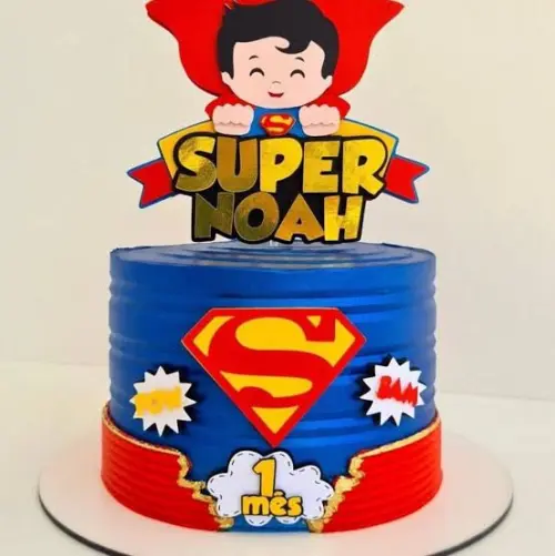 Topo de Bolo Superman Baby 01 Studio/PDF/PNG